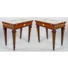Une paire de tables avec dessus marbre fin XIXème siècle | Biron ||||||||