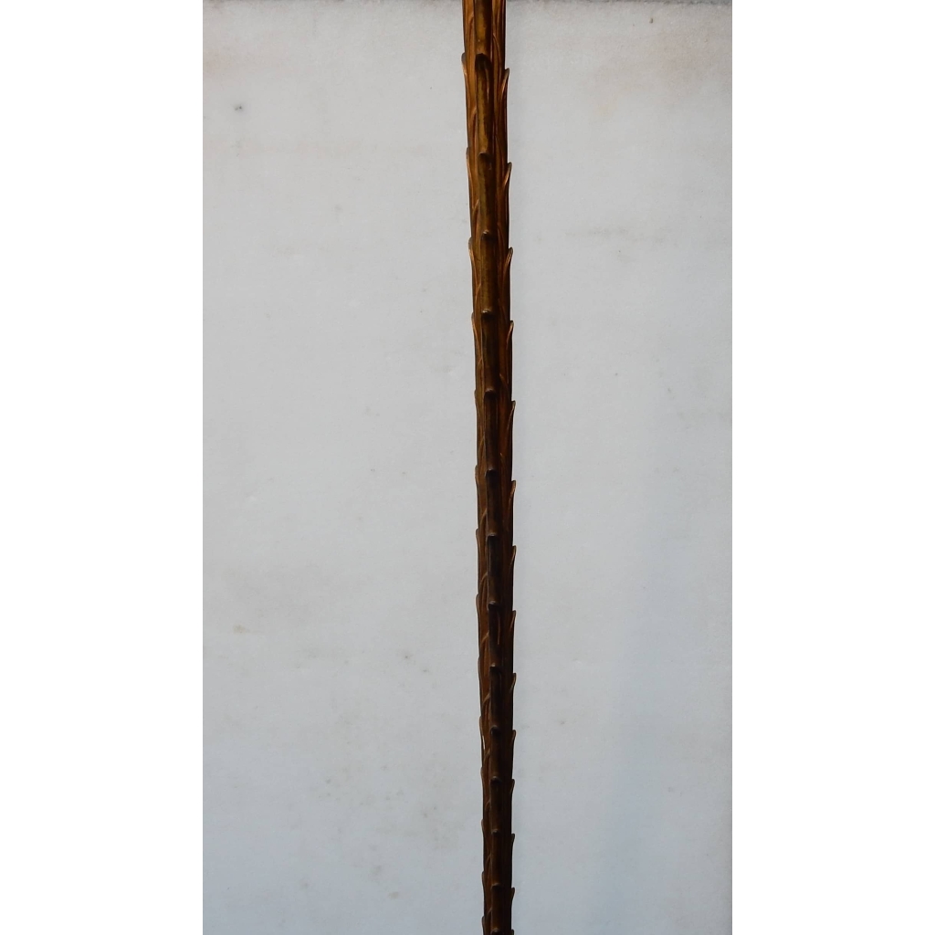 1950/70 Lampadaire en Bronze Doré Maison Charles Modèle Palmier 3 Tiges | Biron 1950/70 Lampadaire en Bronze Doré Maison Charles Modèle Palmier 3 Tiges