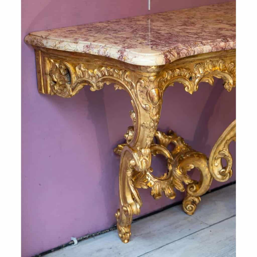 Console En Bois Doré D’époque Louis XV | Biron Console En Bois Doré D'époque Louis XV