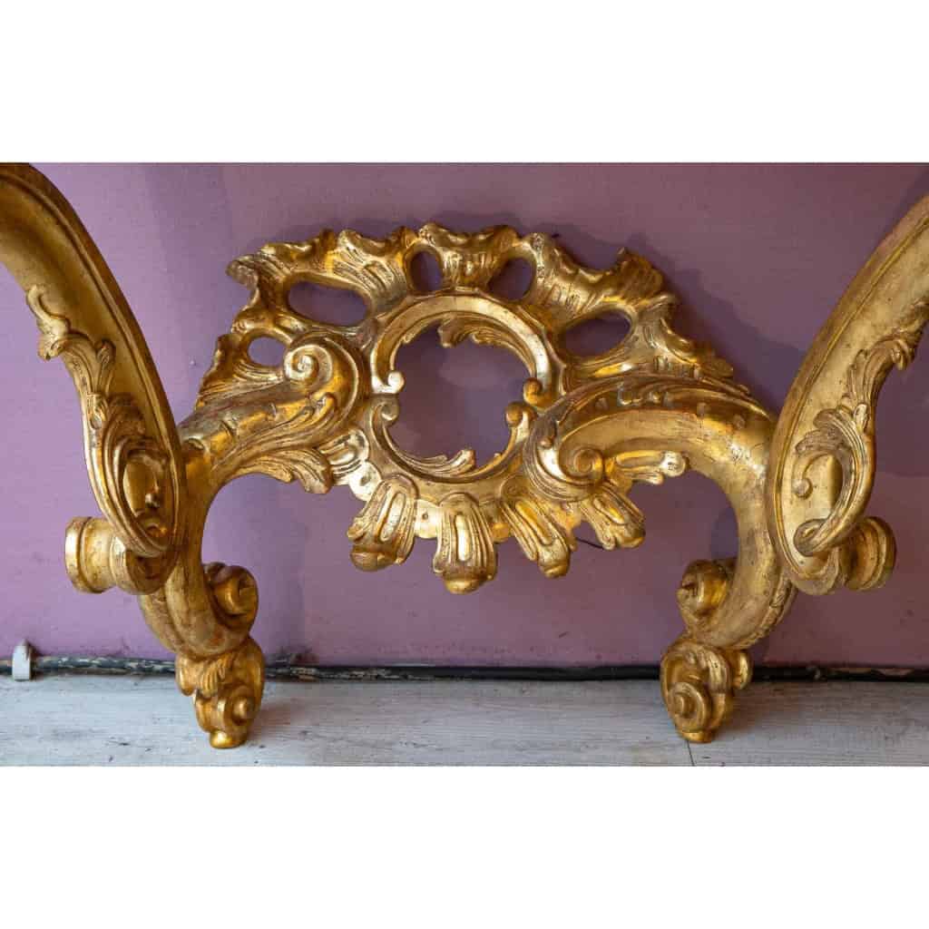 Console En Bois Doré D’époque Louis XV | Biron Console En Bois Doré D'époque Louis XV