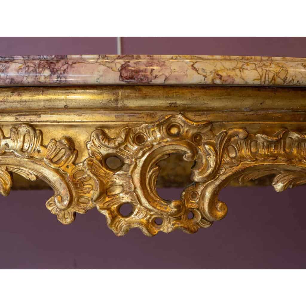 Console En Bois Doré D’époque Louis XV | Biron Console En Bois Doré D'époque Louis XV