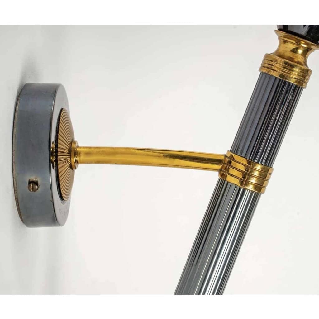 1950 Paire d’appliques Torchère Maison Jansen | Biron 1950 Paire d'appliques Torchère Maison Jansen