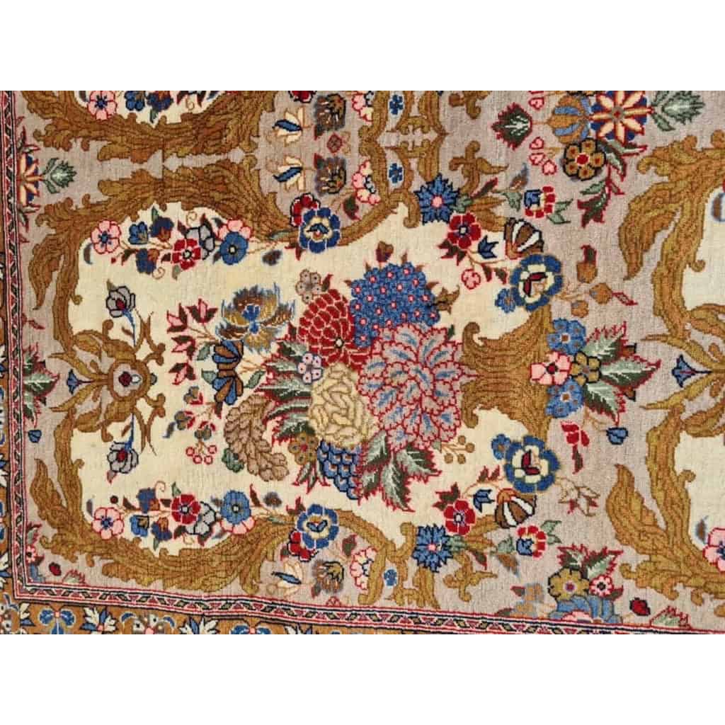 Tapis Ghoum Palhavi En Laine Kork Iran vers 1950 20ème | Biron Tapis Ghoum Palhavi En Laine Kork Iran vers 1950 20ème