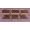 1950/70′ Serie De 3 Bouts De Canapés Bronze, Style Maison Baguès 39 X 39 Cm