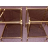 1950/70′ Serie De 3 Bouts De Canapés Bronze, Style Maison Baguès 39 X 39 Cm