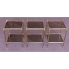 1950/70′ Serie De 3 Bouts De Canapés Bronze, Style Maison Baguès 39 X 39 Cm