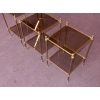 1950/70′ Serie De 3 Bouts De Canapés Bronze, Style Maison Baguès 39 X 39 Cm