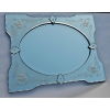 1950/70 ′ Miroir Vénitien à Cartouches, Ovale Biseauté 76 x 60 cm | Biron ||||||||