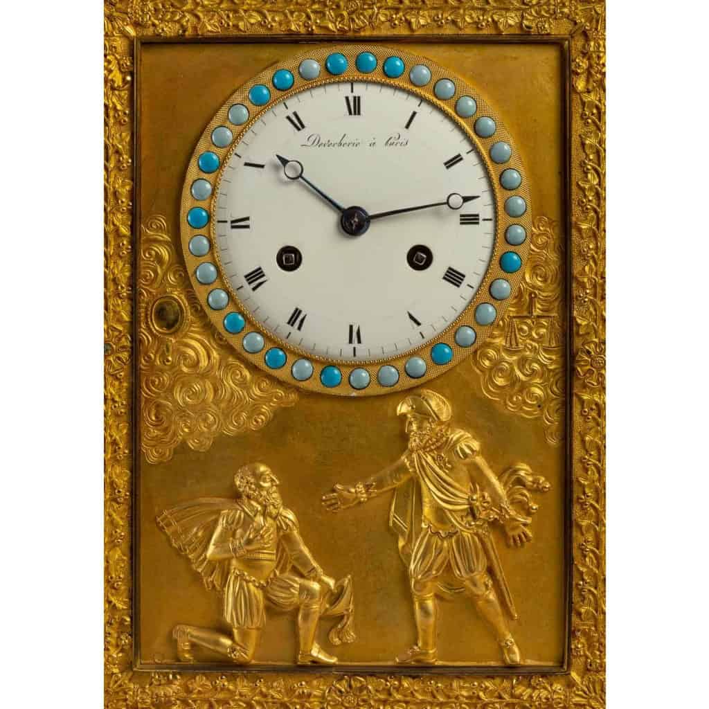 Pendule d’époque Restauration (1815 – 1830) ornée d’un buste d’Henri IV. | Biron Pendule d'époque Restauration (1815 - 1830) ornée d'un buste d'Henri IV.