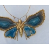 1970′ Applique Papillon Duval Brasseur Ou Isabelle Faure Avec Ailes En Agates Bleues 40 X H 35 CM | Biron 1970′ Applique Papillon Duval Brasseur Ou Isabelle Faure Avec Ailes En Agates Bleues 40 X H 35 CM
