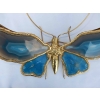 1970′ Applique Papillon Duval Brasseur Ou Isabelle Faure Avec Ailes En Agates Bleues 40 X H 35 CM | Biron 1970′ Applique Papillon Duval Brasseur Ou Isabelle Faure Avec Ailes En Agates Bleues 40 X H 35 CM