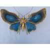 1970′ Applique Papillon Duval Brasseur Ou Isabelle Faure Avec Ailes En Agates Bleues 40 X H 35 CM | Biron 1970′ Applique Papillon Duval Brasseur Ou Isabelle Faure Avec Ailes En Agates Bleues 40 X H 35 CM