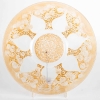 Paire de plats coupes "Vases" verre blanc patiné sépia de René LALIQUE