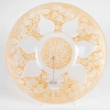 Paire de plats coupes "Vases" verre blanc patiné sépia de René LALIQUE