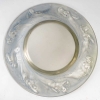 Coupe Plat "Sirènes" verre blanc patiné bleu de René LALIQUE