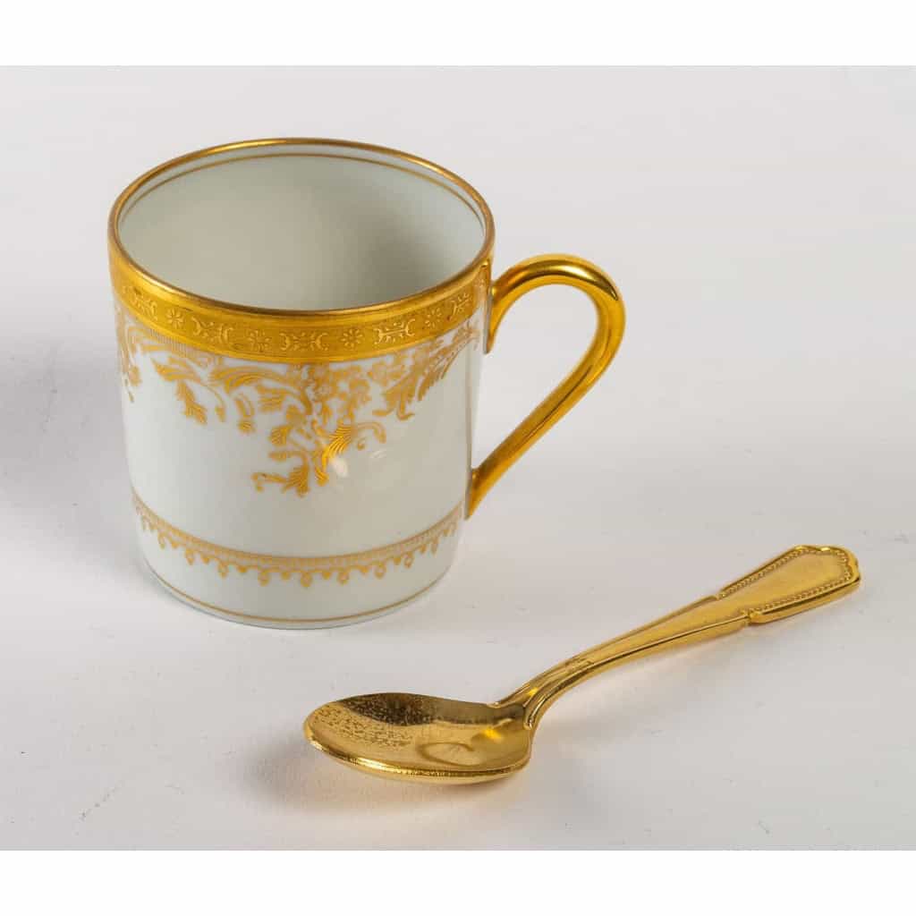 Service diplomate Haviland, Blanc et or, dorures et en aplat et relief