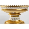 3 coupes en porcelaine de Paris, blanche et or, Époque Empire | Biron 3 coupes en porcelaine de Paris, blanche et or, Époque Empire
