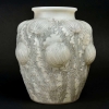 Vase "Domrémy" verre opalescent double-couche patiné gris de René LALIQUE