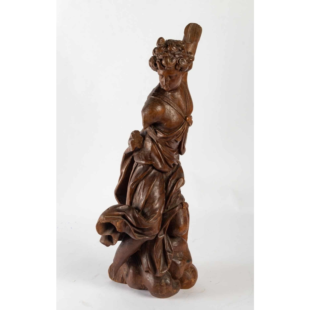 Sculpture Ancienne en Bois Sculptée, XIXème Siècle. | Biron Sculpture Ancienne en Bois Sculptée, XIXème Siècle.