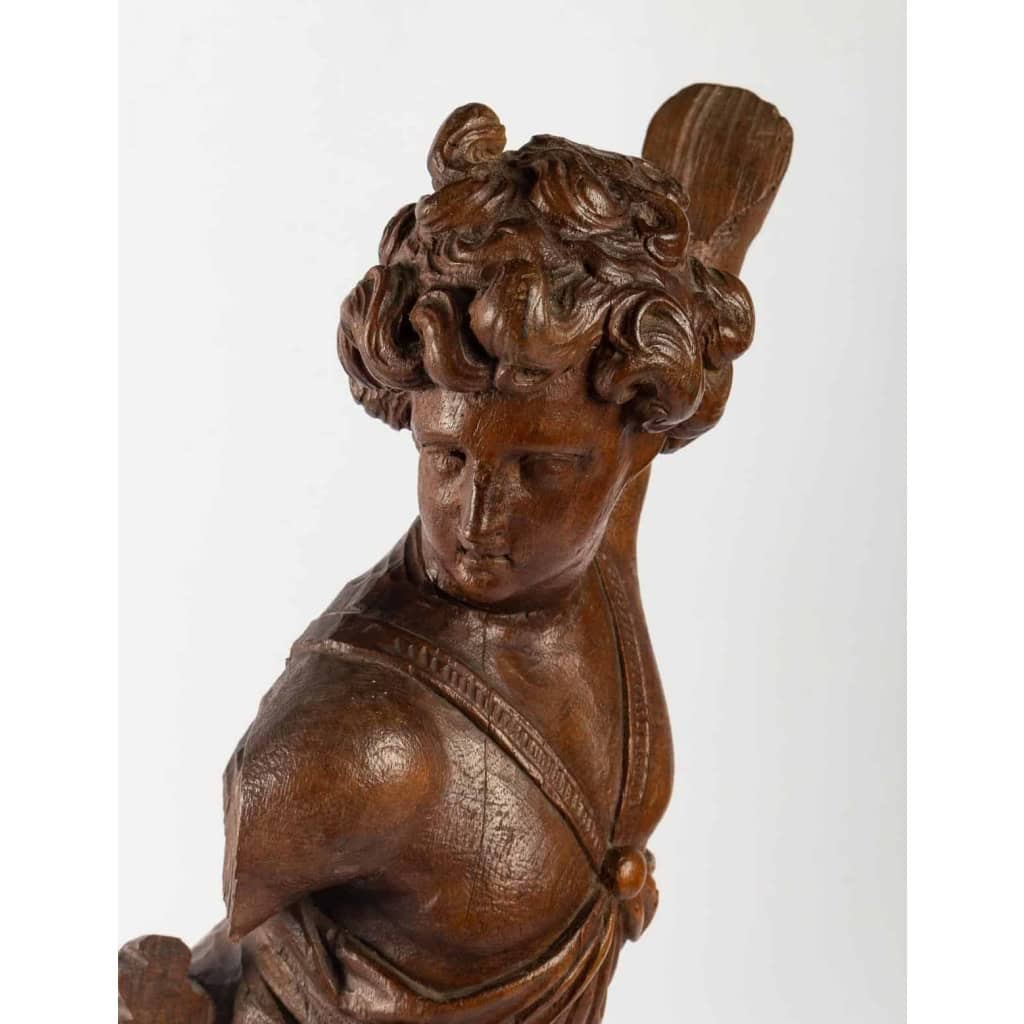 Sculpture Ancienne en Bois Sculptée, XIXème Siècle. | Biron Sculpture Ancienne en Bois Sculptée, XIXème Siècle.