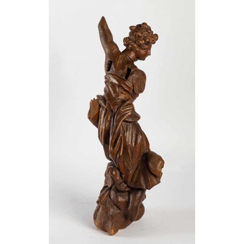 Sculpture Ancienne en Bois Sculptée, XIXème Siècle. | Biron Sculpture Ancienne en Bois Sculptée, XIXème Siècle.