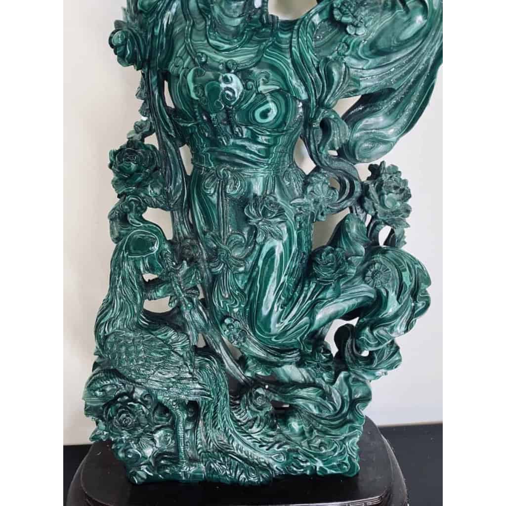 Important Groupe En Malachite Sculpté Représentant La Déesse Du Printemps | Biron Important Groupe En Malachite Sculpté Représentant La Déesse Du Printemps