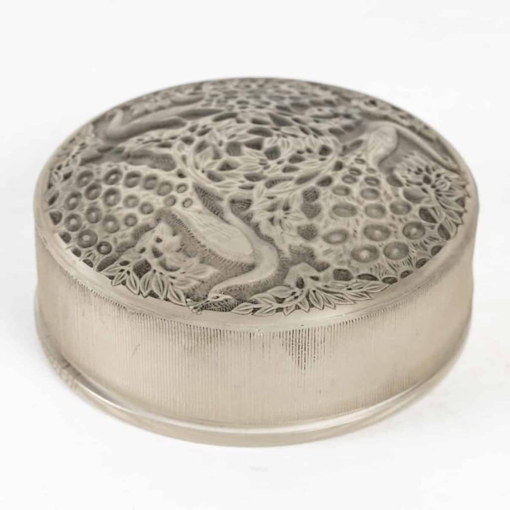 Vase « Isabelle » verre blanc patiné gris de René LALIQUE | Biron ||||||