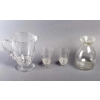 Service « Nippon » verre blanc 26 Pièces (24 Verres + 1 Broc + 1 Carafe) de René LALIQUE | Biron Service "Nippon" verre blanc 26 Pièces (24 Verres + 1 Broc + 1 Carafe) de René LALIQUE