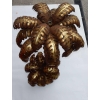1970′ Palmier 2 Têtes Éclairantes en Fer Patiné Style Maison Jansen