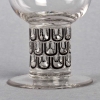 Service « Saint Nabor » verre blanc émaillé noir d’origine (7 verres + 1 carafe) de René LALIQUE | Biron Service "Saint Nabor" verre blanc émaillé noir d'origine (7 verres + 1 carafe) de René LALIQUE