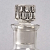 Service « Saint Nabor » verre blanc émaillé noir d’origine (7 verres + 1 carafe) de René LALIQUE | Biron Service "Saint Nabor" verre blanc émaillé noir d'origine (7 verres + 1 carafe) de René LALIQUE