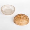 Boîte "Vallauris" verre blanc patiné sépia de René LALIQUE