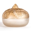 Boîte "Vallauris" verre blanc patiné sépia de René LALIQUE
