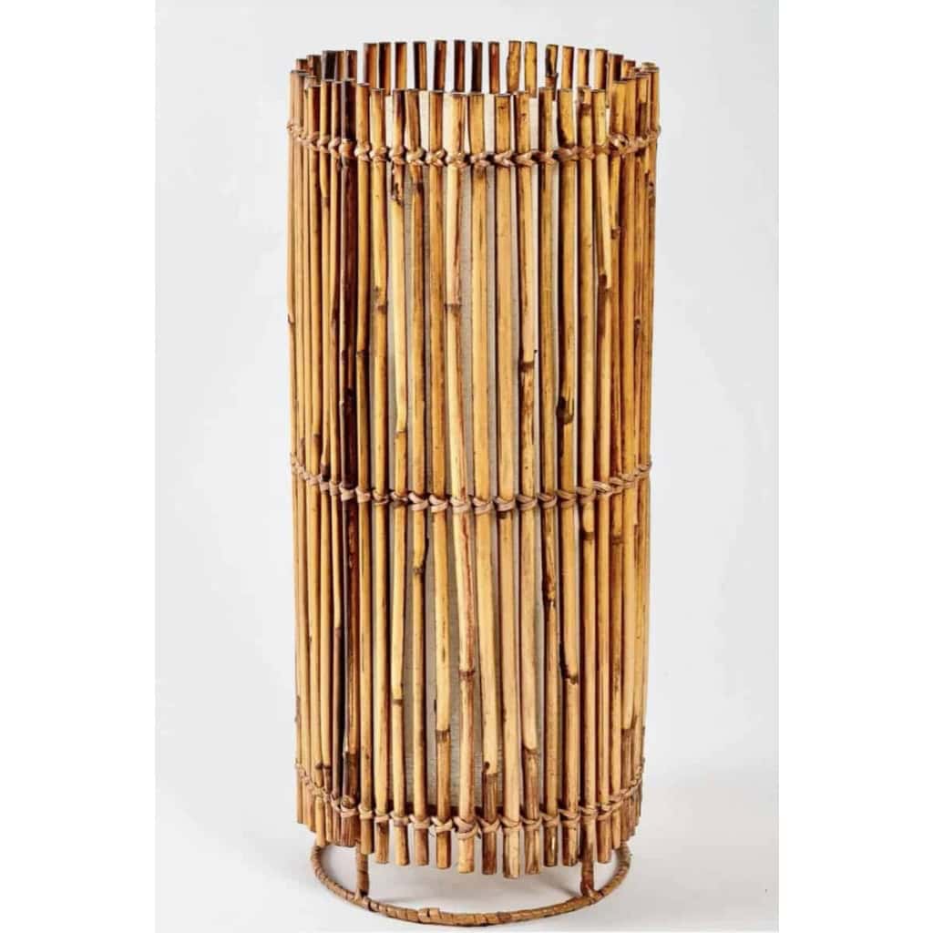 1970 Paire de lampes Bambou Roche Bobois | Biron 1970 Paire de lampes Bambou Roche Bobois