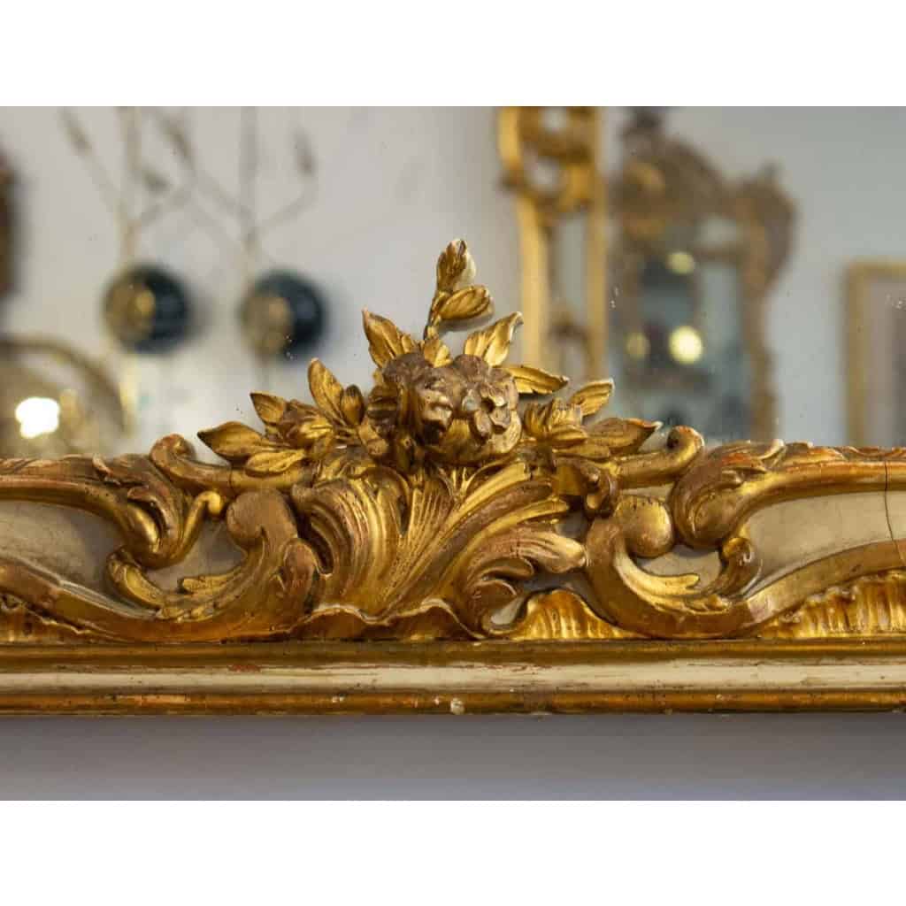 Grand Miroir en Bois sculpté et doré, style Louis XV | Biron Grand Miroir en Bois sculpté et doré, style Louis XV