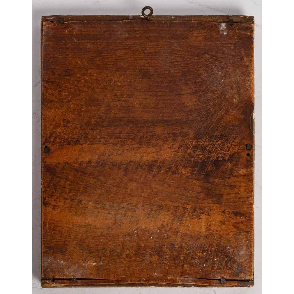 Petit miroir en bois et stuc ou décor de trèfle | Biron Petit miroir en bois et stuc ou décor de trèfle