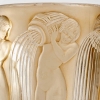 Vase "Danaïdes" verre blanc patiné sépia de René LALIQUE