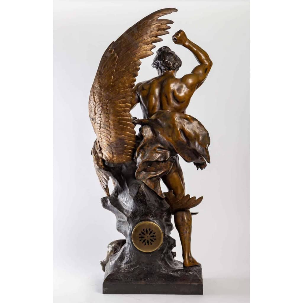 Pendule en régule d’Emile Picault, XXème siècle | Biron Pendule en régule d'Emile Picault, XXème siècle