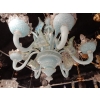 1950/70′ Lustre Murano Bleu Laiteux Opalescent 6 Bras de Lumière | Biron 1950/70′ Lustre Murano Bleu Laiteux Opalescent 6 Bras de Lumière