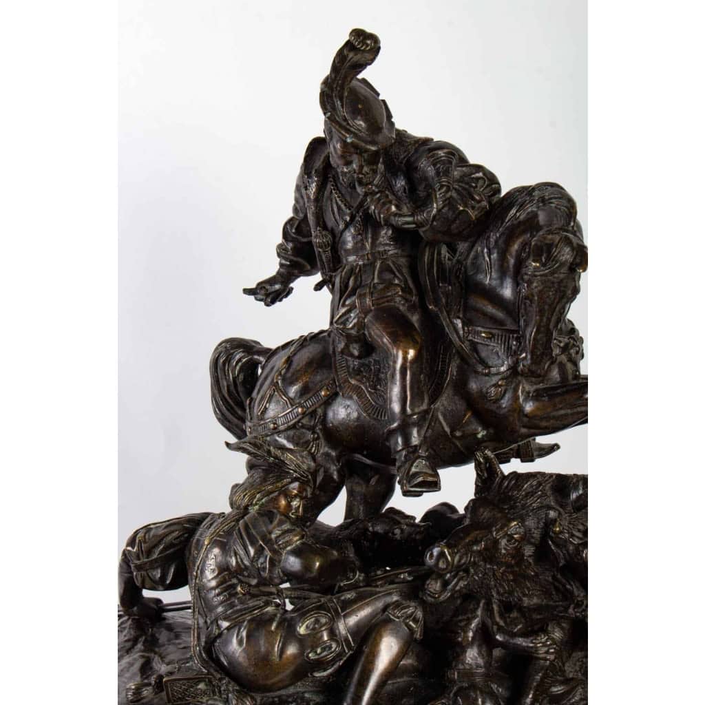 Garniture de cheminée et ses deux sujets, XIX ème siècle | Biron Garniture de cheminée et ses deux sujets, XIX ème siècle