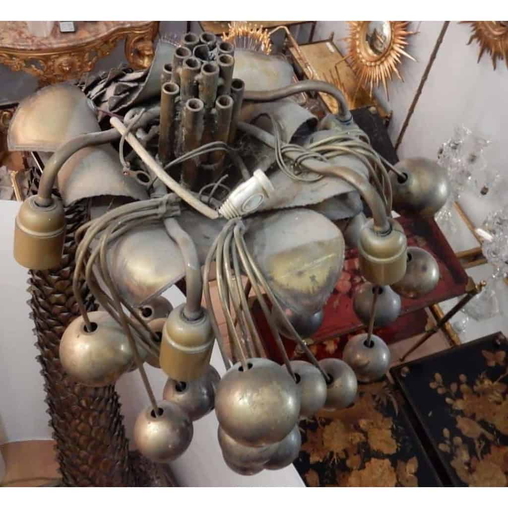 1970′ Énorme Lampadaire Palmier Maison Jansen Paris 245 H X 180 DIAMÈTRE | Biron 1970′ Énorme Lampadaire Palmier Maison Jansen Paris 245 H X 180 DIAMÈTRE