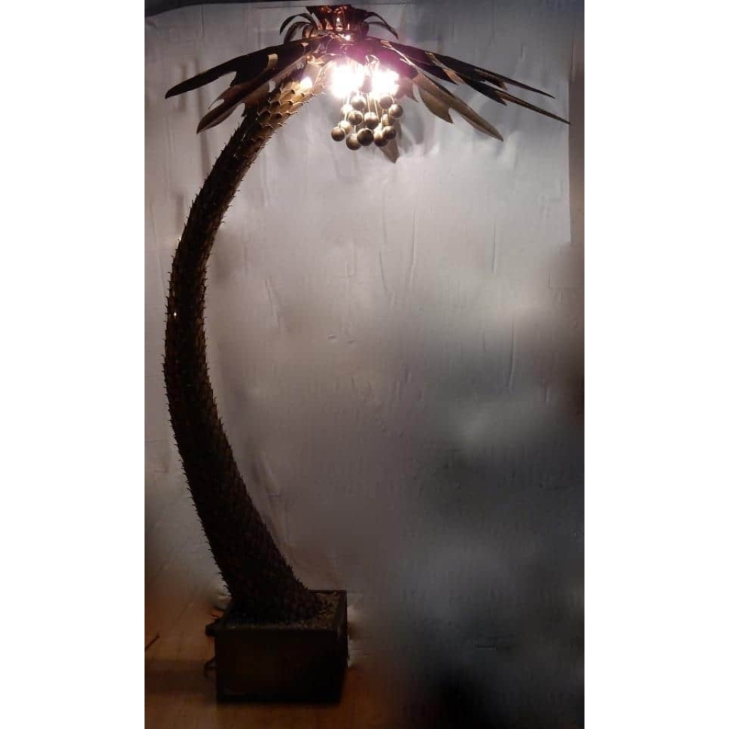 1970′ Énorme Lampadaire Palmier Maison Jansen Paris 245 H X 180 DIAMÈTRE | Biron 1970′ Énorme Lampadaire Palmier Maison Jansen Paris 245 H X 180 DIAMÈTRE