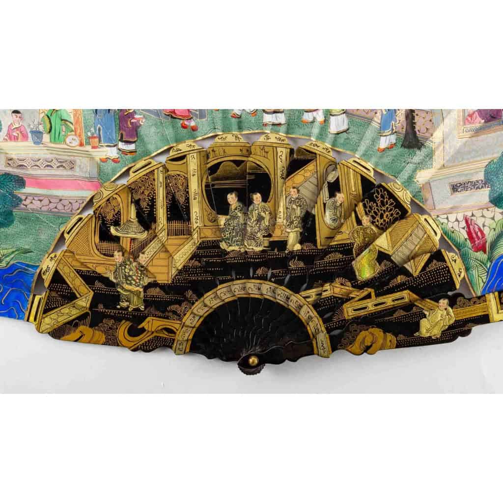 EVENTAIL « CHINOISERIE », VERS 1850/60 | Biron EVENTAIL « CHINOISERIE », VERS 1850/60