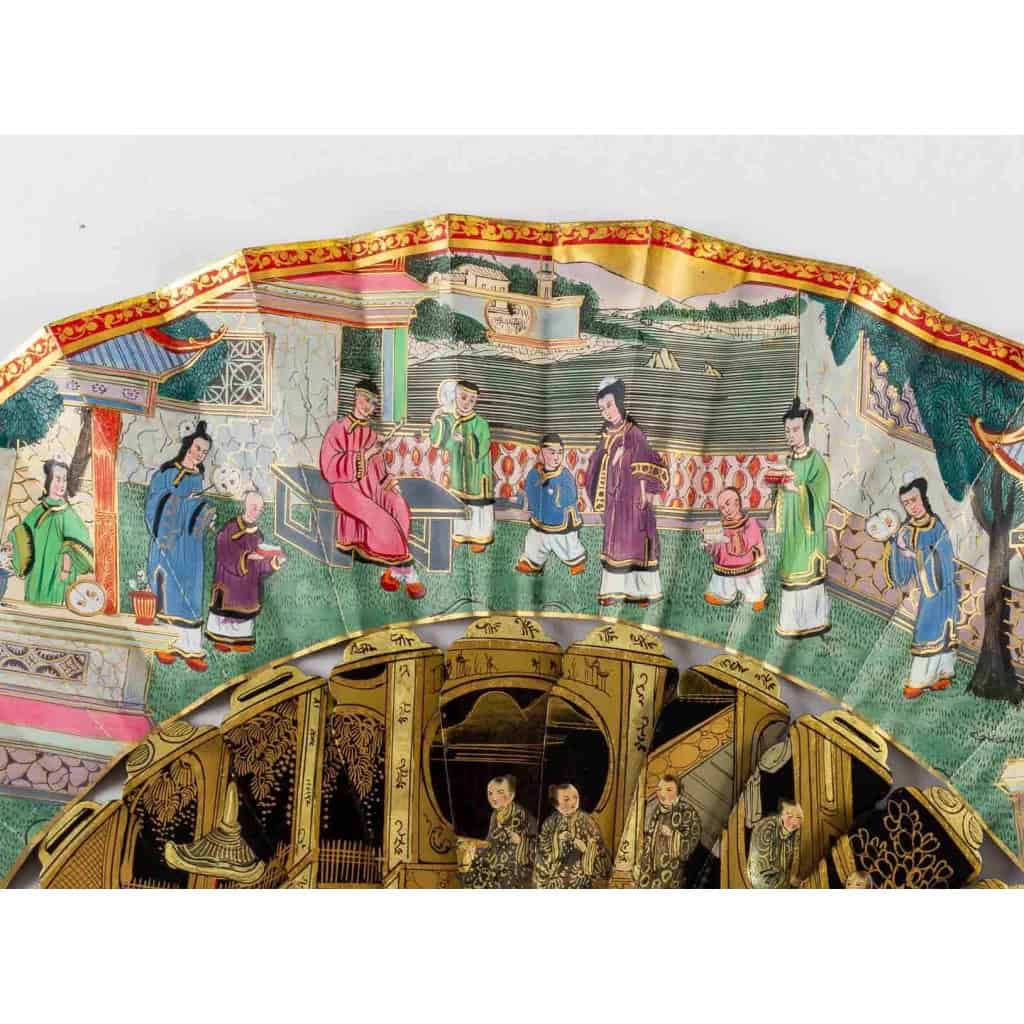 EVENTAIL « CHINOISERIE », VERS 1850/60 | Biron EVENTAIL « CHINOISERIE », VERS 1850/60