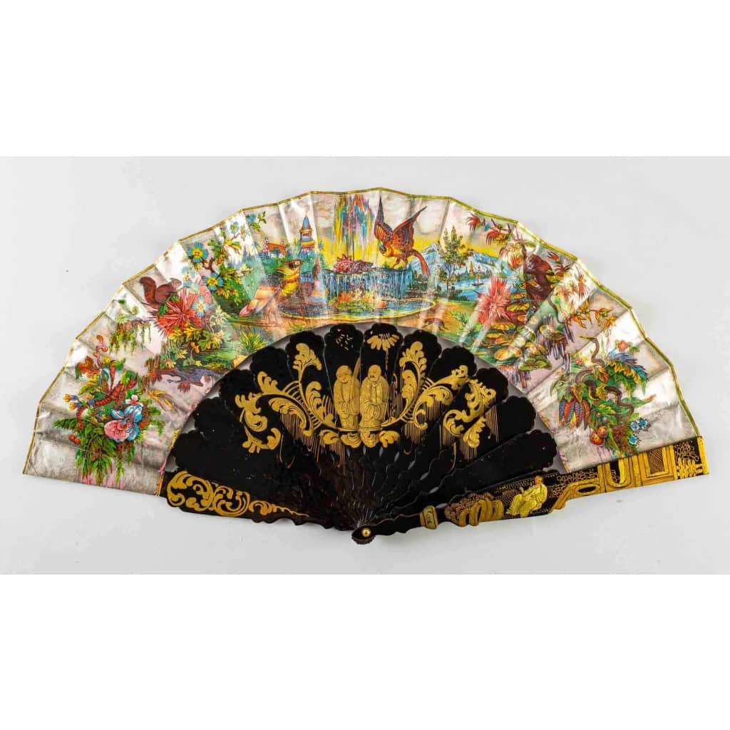 EVENTAIL « CHINOISERIE », VERS 1850/60 | Biron EVENTAIL « CHINOISERIE », VERS 1850/60