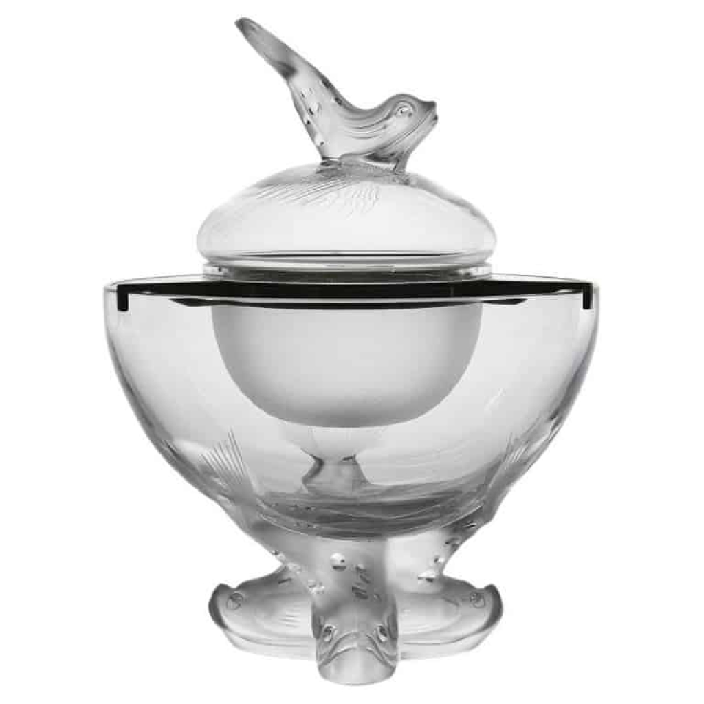 CRISTAL LALIQUE  : Coupe à caviar  » Igor «  2