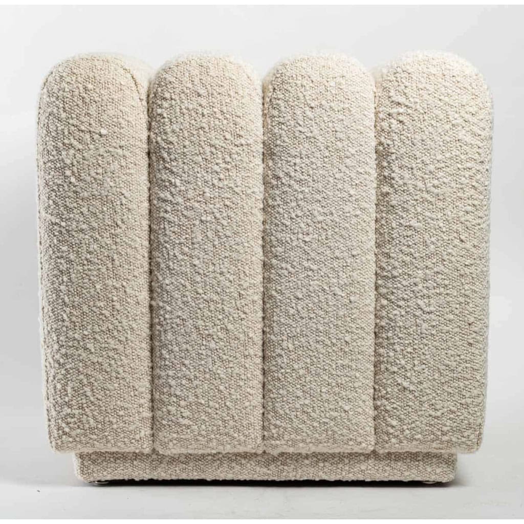 Pouf Sidney bouclé crème | Biron |||||||||