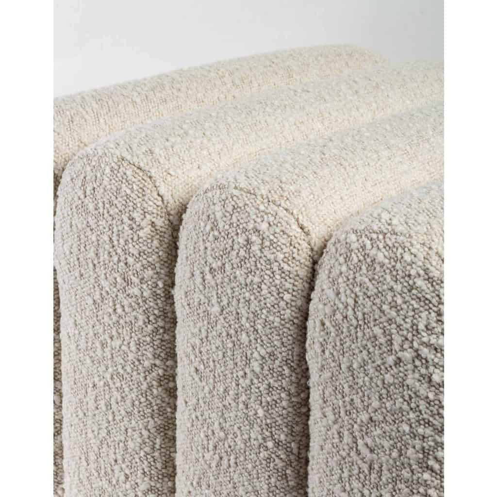 Pouf Sidney bouclé crème | Biron Pouf Sidney bouclé crème