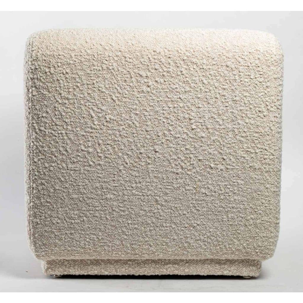 Pouf Sidney bouclé crème | Biron Pouf Sidney bouclé crème