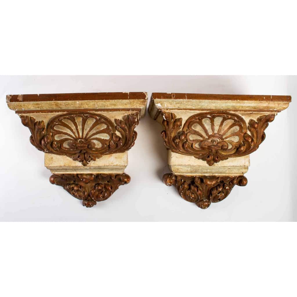 Paire de consoles d’appliques, XIXème siècle | Biron |||||||